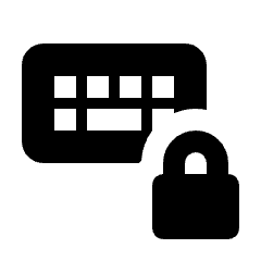 Keyboard Lock Fill Icon from Rounded Fill - Streamline Material Set