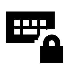 Keyboard Lock Fill Icon from Sharp Fill - Material Pro Set