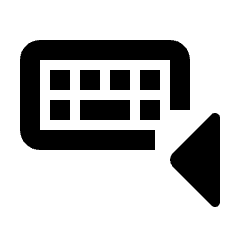 Keyboard One Hand Left Icon from Rounded Line - Material Pro Set