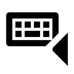 Keyboard One Hand Left Icon from Outlined Line - Streamline Material Set