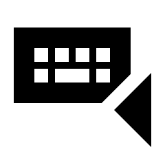 Keyboard One Hand Left Fill Icon from Sharp Fill - Material Pro Set