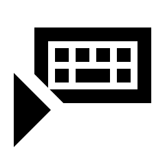 Keyboard One Hand Right Icon from Sharp Line - Material Pro Set