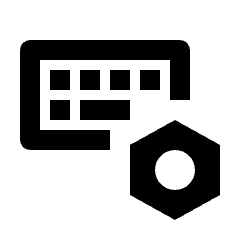 Keyboard Setting Bolt Icon from Outlined Line - Material Pro Set