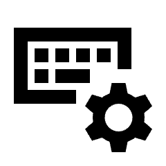 Keyboard Setting Gear Icon from Sharp Line - Material Pro Set