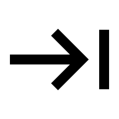 Keyboard Tab Icon from Sharp Line - Streamline Material Set