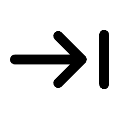 Keyboard Tab Icon from Rounded Line - Streamline Material Set