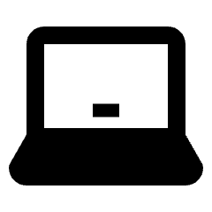 Laptop Chromebook Fill Icon from Outlined Fill - Streamline Material Set