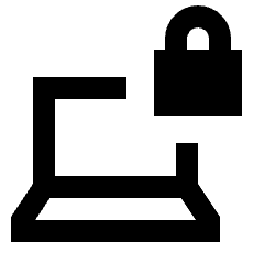 Laptop Locked Icon from Sharp Line - Streamline Material Set