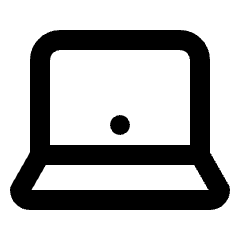 Laptop Mac Icon from Rounded Line - Streamline Material Set