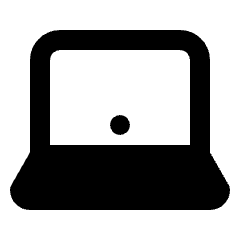 Laptop Mac Fill Icon from Rounded Fill - Streamline Material Set