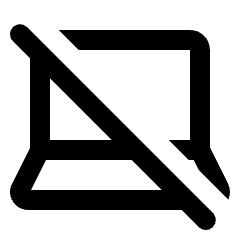 Laptop Off Icon from Rounded Line - Material Pro Set