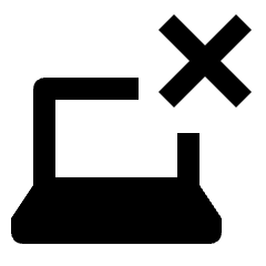 Laptop Remove Fill Icon from Outlined Fill - Material Pro Set