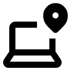 Laptop Track Icon from Rounded Line - Material Pro Set