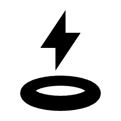 Lightning Stand Fill Icon from Sharp Fill - Streamline Material Set