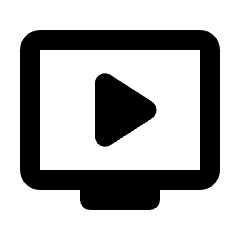 Live Tv Icon from Rounded Line - Material Pro Set