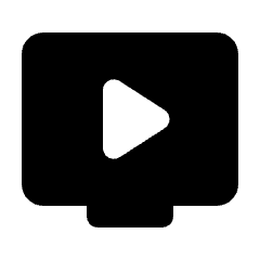 Live Tv Fill Icon from Rounded Fill - Streamline Material Set