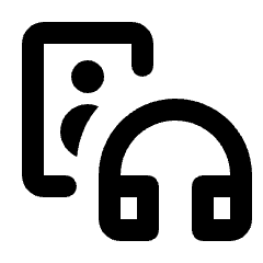 Media Output Icon from Rounded Line - Streamline Material Set