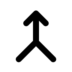 Merge Icon from Rounded Line - Material Pro Set