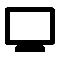 Monitor Icon from Outlined Line - Material Pro Set