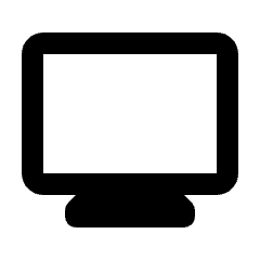 Monitor Icon from Rounded Line - Streamline Material Set