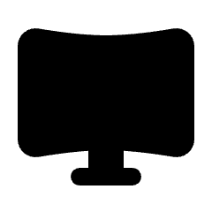 Monitor Curved Fill Icon from Rounded Fill - Material Pro Set