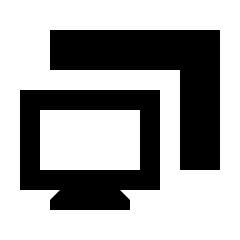 Monitor Projection Fill Icon from Sharp Fill - Streamline Material Set