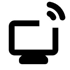 Monitor Wireless Fill Icon from Rounded Fill - Streamline Material Set