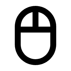 Mouse Icon from Outlined Line - Streamline Material Set