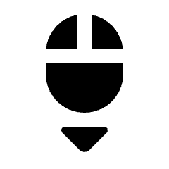 Mouse Down Fill Icon from Rounded Fill - Streamline Material Set