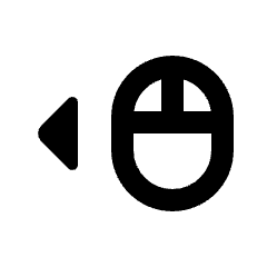 Mouse Left Icon from Rounded Line - Streamline Material Set