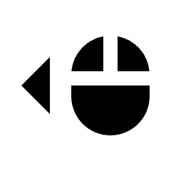 Mouse Left Fill Icon from Sharp Fill - Streamline Material Set