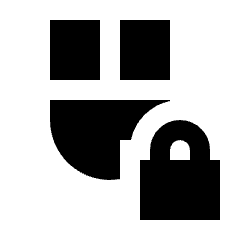 Mouse Lock Fill Icon from Sharp Fill - Streamline Material Set