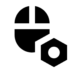 Mouse Setting Bolt Fill Icon from Sharp Fill - Streamline Material Set