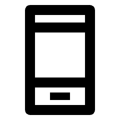 Phone Android Icon from Outlined Line - Material Pro Set