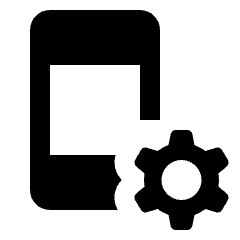 Phonelink Setup Fill Icon from Rounded Fill - Material Pro Set