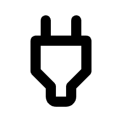 Power Icon from Rounded Line - Streamline Material Set