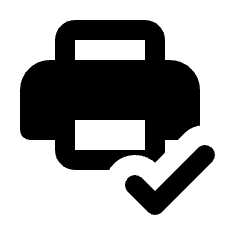 Print Connect Fill Icon from Rounded Fill - Material Pro Set