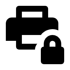 Print Lock Fill Icon from Outlined Fill - Streamline Material Set