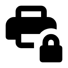 Print Lock Fill Icon from Rounded Fill - Streamline Material Set