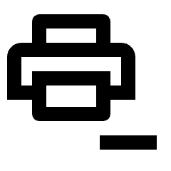 Print Remove Icon from Outlined Line - Streamline Material Set