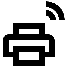 Printer Wireless Icon from Sharp Line - Streamline Material Set