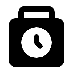 Punch Clock Fill Icon from Rounded Fill - Streamline Material Set