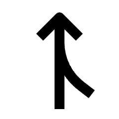 Ramp Left Icon from Outlined Line - Streamline Material Set