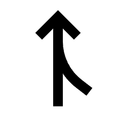 Ramp Left Icon from Sharp Line - Streamline Material Set