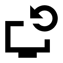 Reset Tv Icon from Sharp Line - Material Pro Set