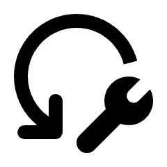 Reset Wrench Icon from Rounded Line - Material Pro Set