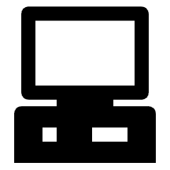 Retro Computer Fill Icon from Outlined Fill - Streamline Material Set