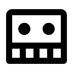 Robot Icon from Rounded Line - Streamline Material Set