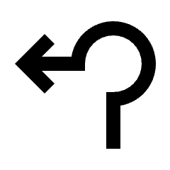 Roundabout Left Fill Icon from Sharp Fill - Streamline Material Set