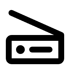 Scanner Icon from Rounded Line - Streamline Material Set